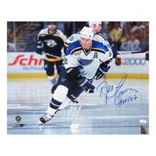 Al MacInnis St Louis Blues Autographed 16x20 Photo w/ "HOF 07" Inscription - JSA COA
