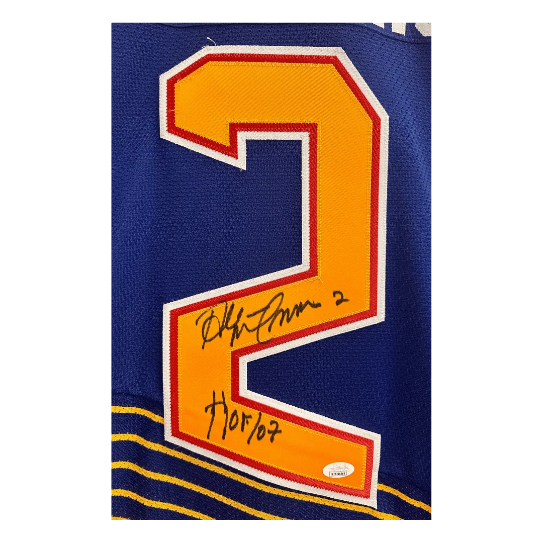 Al MacInnis St Louis Blues Autographed Blue CCM 90's Jersey with Inscription - JSA COA
