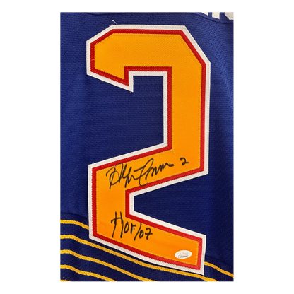 Al MacInnis St Louis Blues Autographed Blue CCM 90's Jersey with Inscription - JSA COA