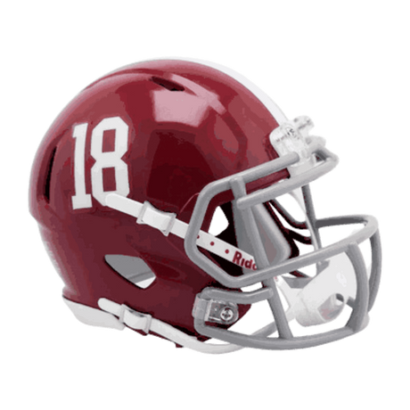 Alabama Crimson Tide #18 Speed Riddell Mini Football Helmet