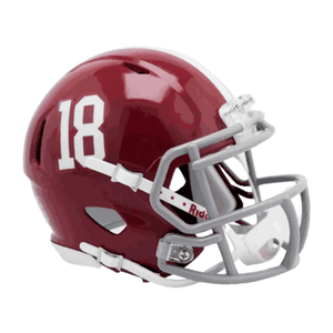 Alabama Crimson Tide #18 Speed Riddell Mini Football Helmet