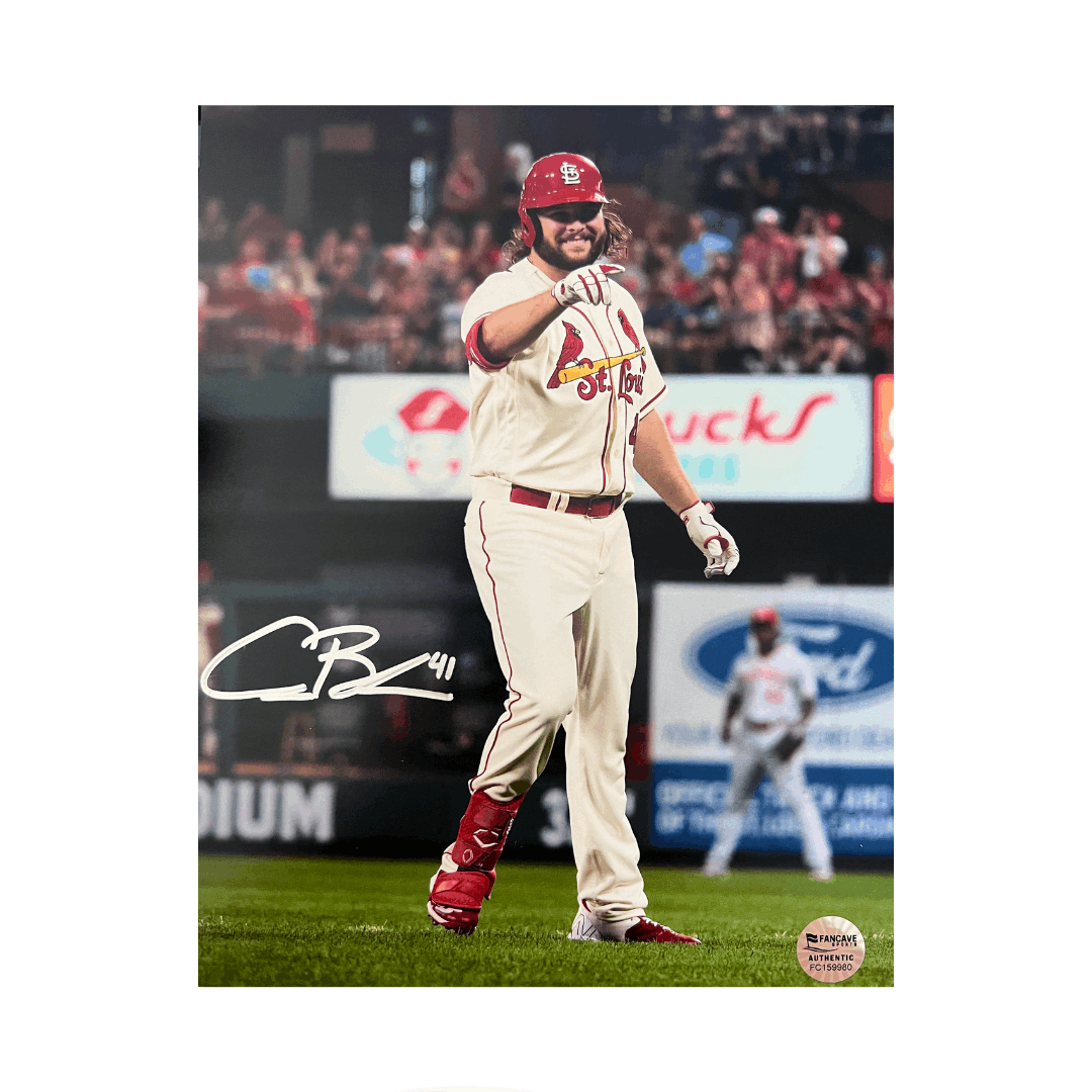 Alec Burleson St Louis Cardinals Autographed Smiling 8x10 Photo - Fan Cave COA