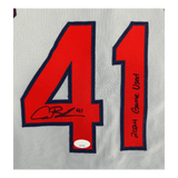 Alec Burleson St Louis Cardinals Autographed Game Used Away Jersey w/ Inscription - JSA COA