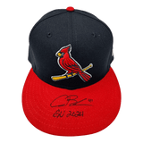 Alec Burleson St Louis Cardinals Autographed Game Used Two Tone Hat w/ Inscription - JSA COA