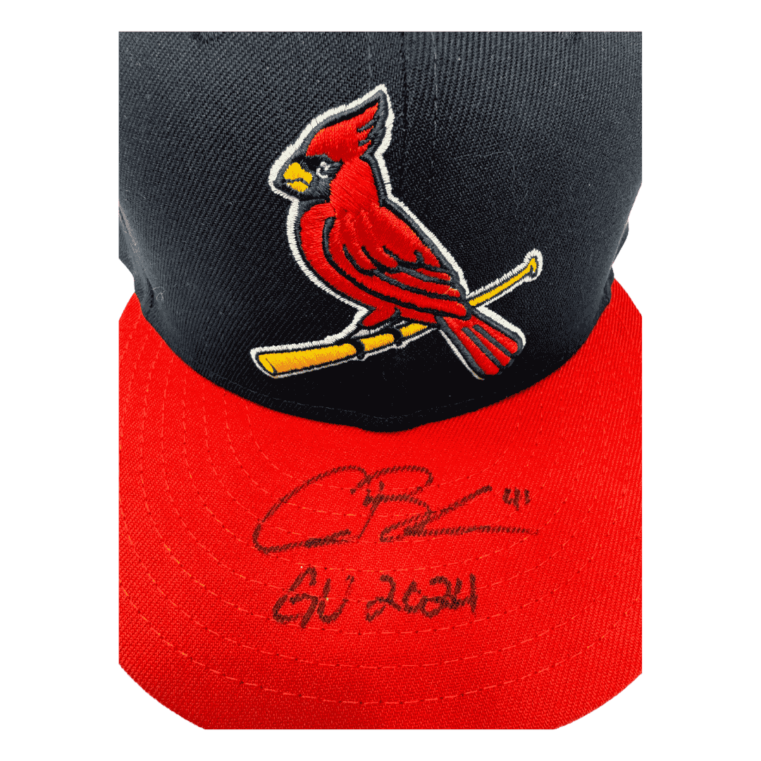 Alec Burleson St Louis Cardinals Autographed Game Used Two Tone Hat w/ Inscription - JSA COA