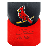 Alec Burleson St Louis Cardinals Autographed Game Used Two Tone Hat w/ Inscription - JSA COA