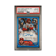 Alec Burleson PSA 10 2023 Topps Chrome Update Autographed Blue Refracter Card #ACAB - 23/150