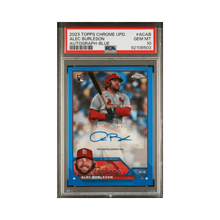Alec Burleson PSA 10 2023 Topps Chrome Update Autographed Blue Refracter Card #ACAB - 23/150