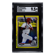 Alec Burleson SGC 9.5 2020 Bowman Draft 1st Edition Yellow Foil #D 71/75 Rookie RC Card #BD-45