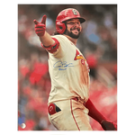 
Alec Burleson St Louis Cardinals Autographed 16x20 Photo with "Biscuit" Inscription- Fan Cave COA — Front