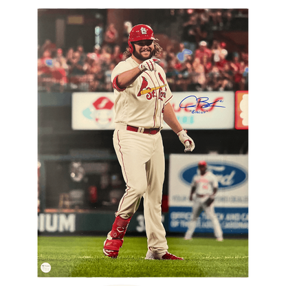Alec Burleson St Louis Cardinals Autographed 16x20 Photo with "Biscuit" Inscription- Fan Cave COA