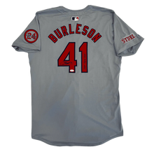 Alec Burleson St Louis Cardinals Autographed 2024 Game Used Away Jersey w/ Inscription - JSA COA