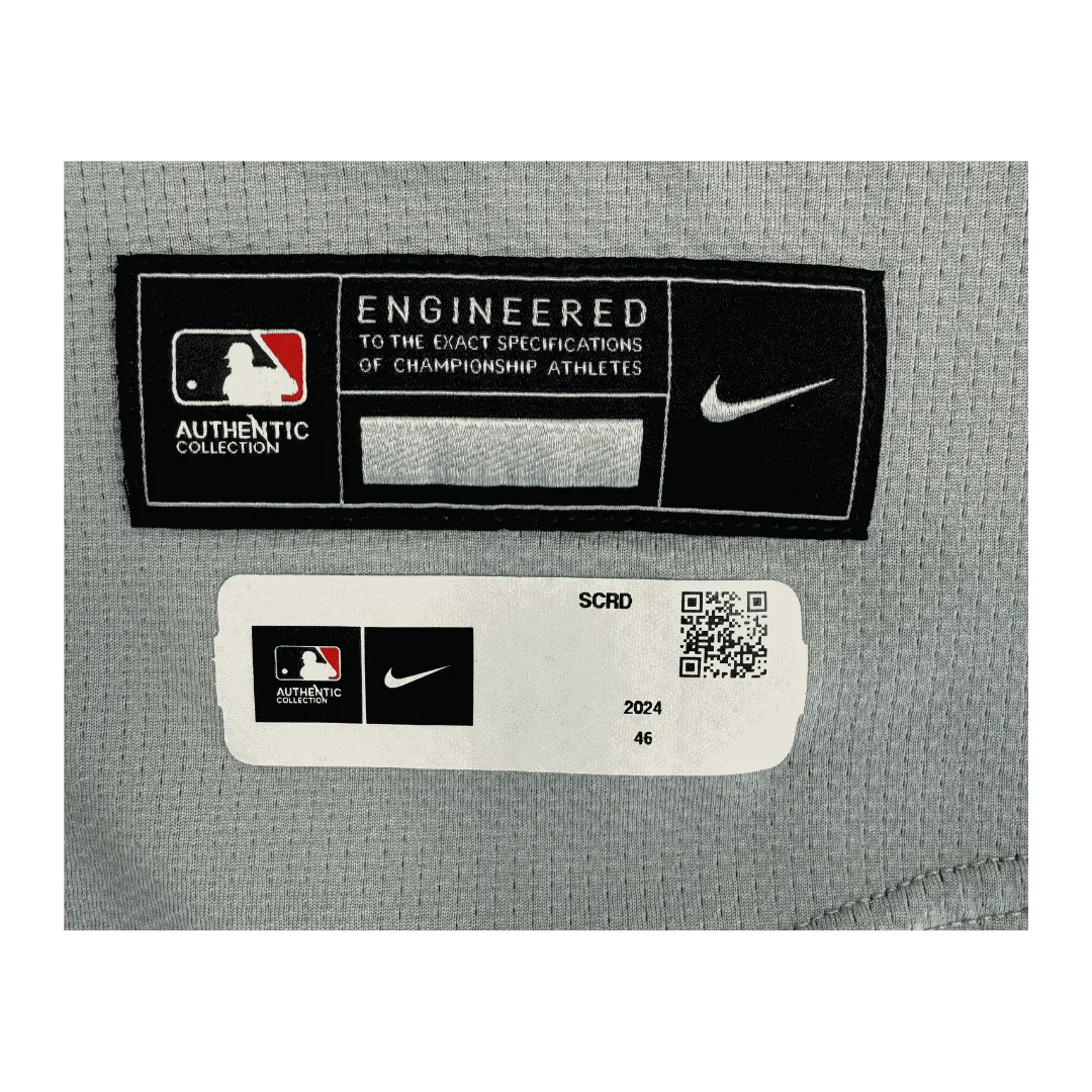 Alec Burleson St Louis Cardinals Autographed 2024 Game Used Away Jersey w/ Inscription - JSA COA