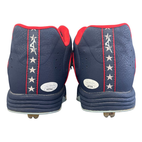 Alec Burleson St Louis Cardinals Autographed 2025 Game Used 4th of July Cleats w/ Inscription - JSA COA