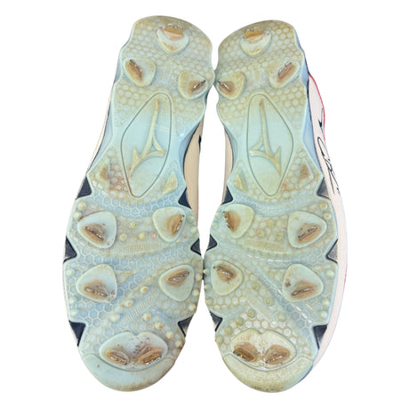 Alec Burleson St Louis Cardinals Autographed 2025 Game Used 4th of July Cleats w/ Inscription - JSA COA