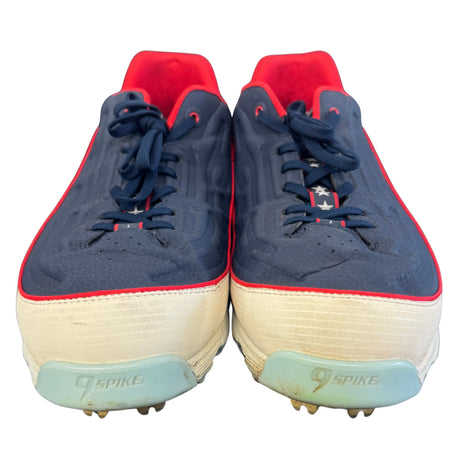 Alec Burleson St Louis Cardinals Autographed 2025 Game Used 4th of July Cleats w/ Inscription - JSA COA