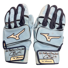 Alec Burleson St Louis Cardinals Autographed 2025 Game Used Fathers Day Batting Gloves w/ Inscription - JSA COA