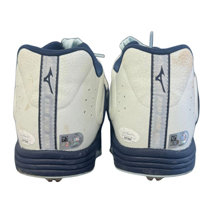 Alec Burleson St Louis Cardinals Autographed 2025 Game Used Fathers Day Cleats w/ Inscription - JSA COA