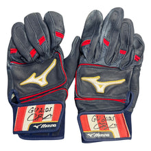 Alec Burleson St Louis Cardinals Autographed 2025 Game Used Navy Batting Gloves w/ Inscription - JSA COA