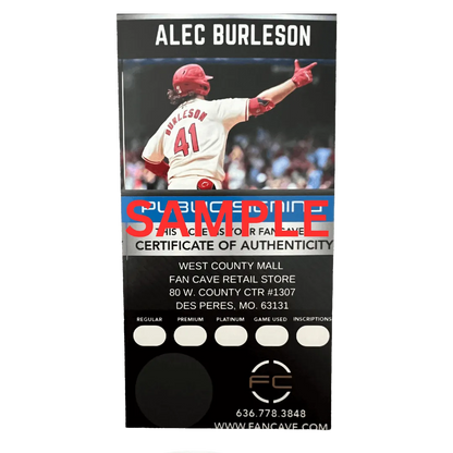 Alec Burleson St Louis Cardinals Autographed 8x10 Photo - Fan Cave COA
