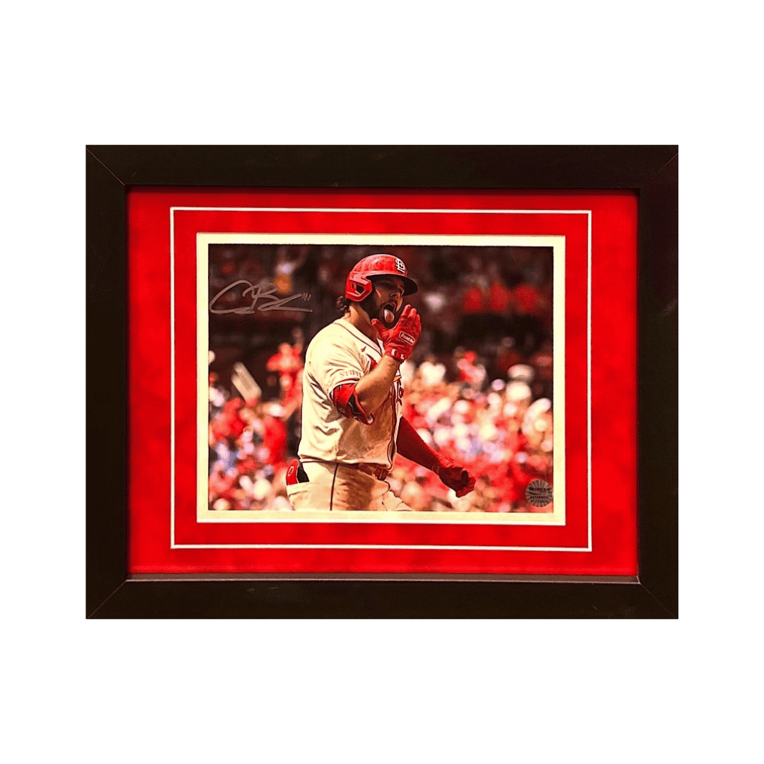 Alec Burleson St Louis Cardinals Autographed Framed 8x10 - Fan Cave COA