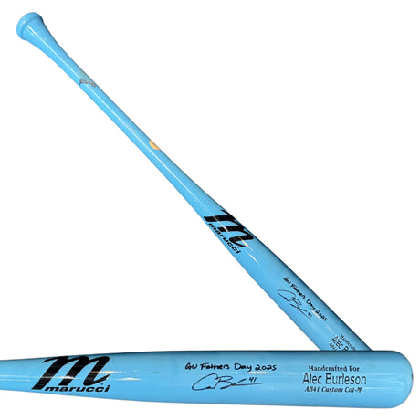 Alec Burleson St Louis Cardinals Autographed Game Used Father's Day Bat w/ Inscription- JSA COA