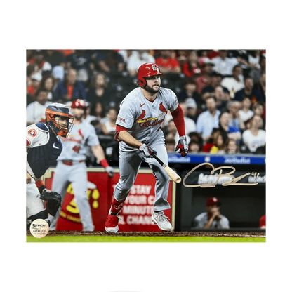 Alec Burleson St Louis Cardinals Autographed Hitting 8x10 Photo - Fan Cave COA