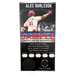 
Alec Burleson St Louis Cardinals Autographed Hitting 8x10 Photo - Fan Cave COA — Back
