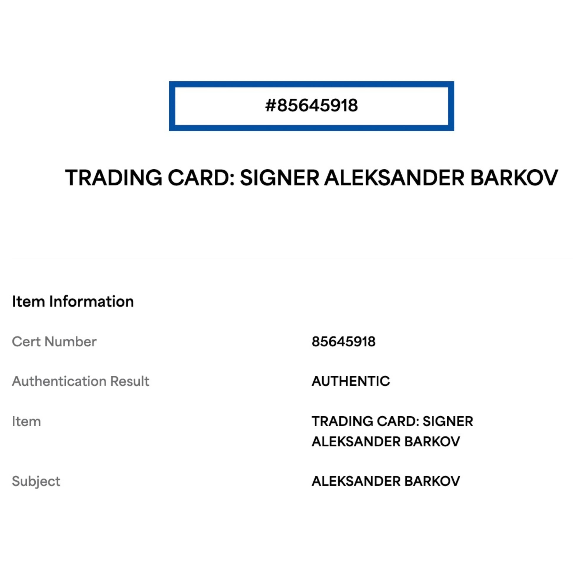 Aleksander Barkov 2024-25 Upper Deck Series Two Young Guns Autograph Card #470