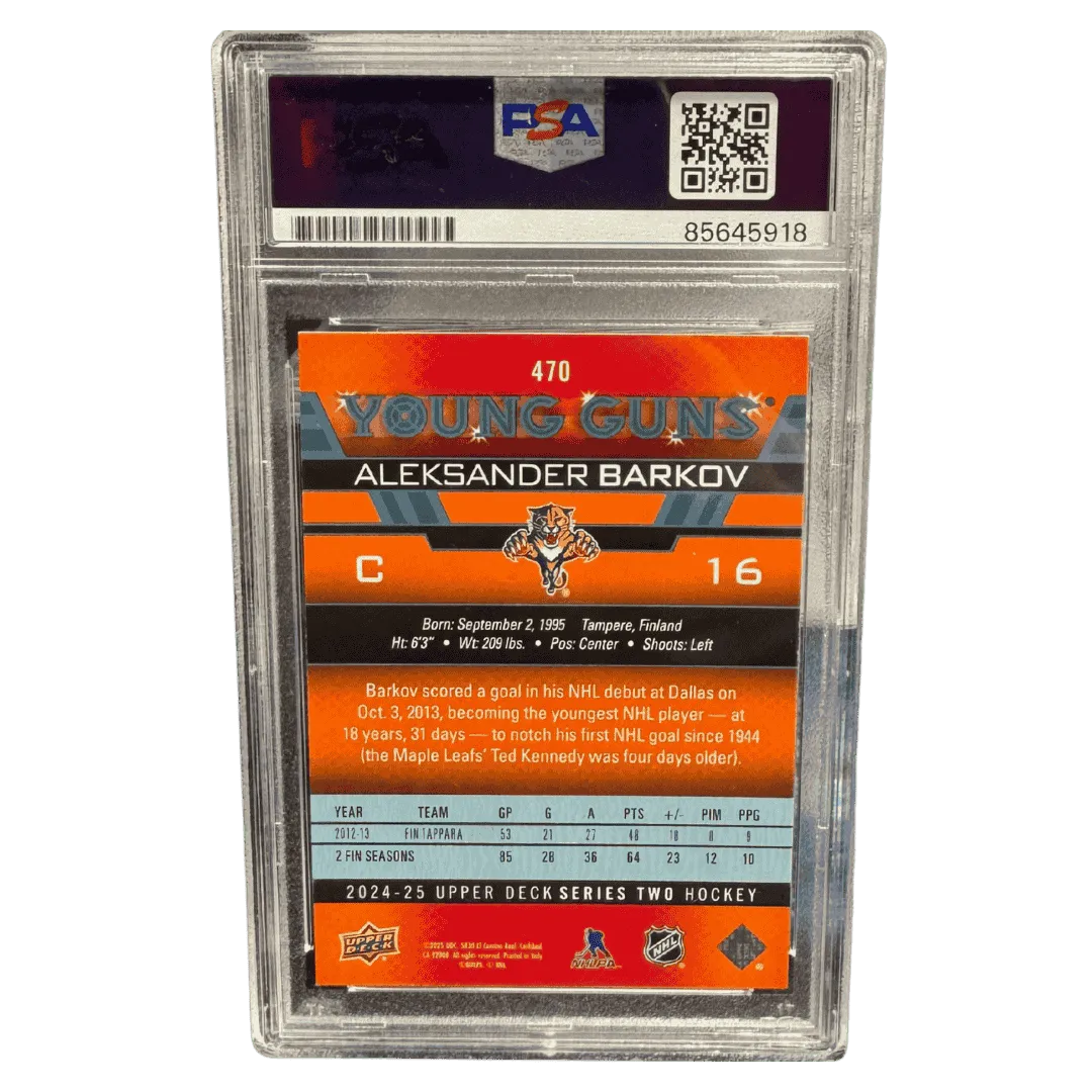 Aleksander Barkov 2024-25 Upper Deck Series Two Young Guns Autograph Card #470