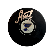 Alexei Toropchenko St Louis Blues Autographed Logo Puck - Fan Cave COA