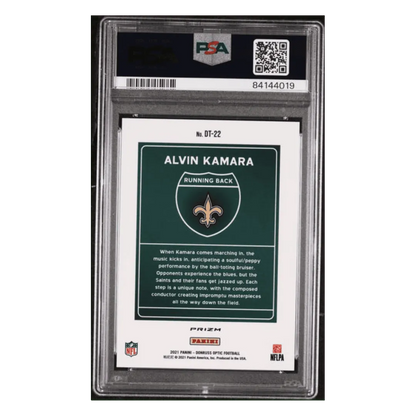 Alvin Kamara PSA 10 2021 Panini Donruss Optic Downtown! Card #DT22