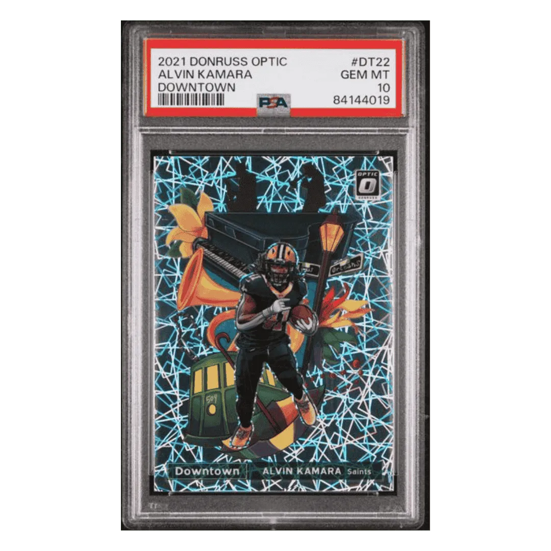 Alvin Kamara PSA 10 2021 Panini Donruss Optic Downtown! Card #DT22