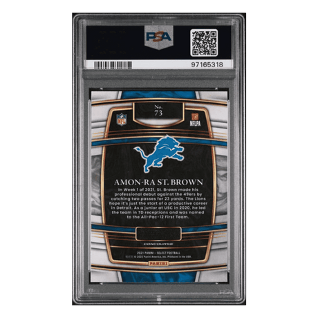 Amon-Ra St Brown PSA 9 2021 Panini Select Rookie RC Card #73