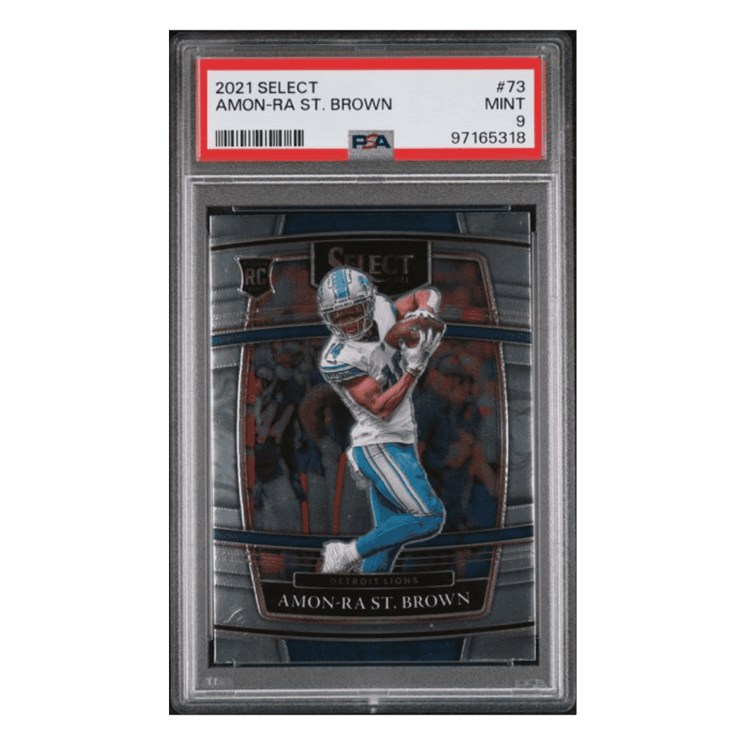 Amon-Ra St Brown PSA 9 2021 Panini Select Rookie RC Card #73