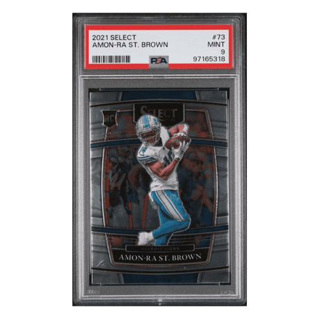 Amon-Ra St Brown PSA 9 2021 Panini Select Rookie RC Card #73