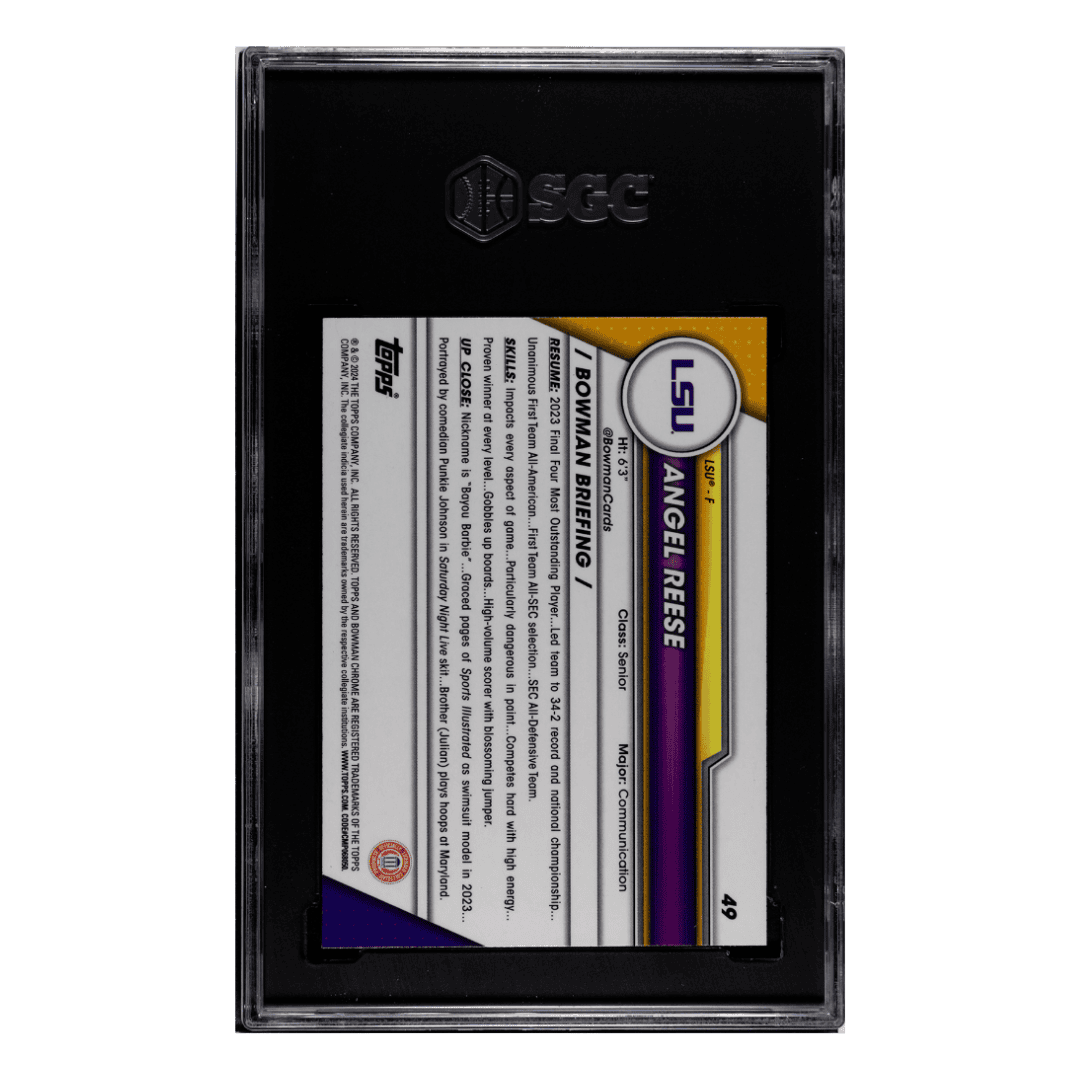 Angel Reese SGC 10 2023-24 Bowman University Chrome Card #49