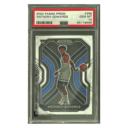 Anthony Edwards PSA 10 2020 Panini Prizm Rookie RC Card #258