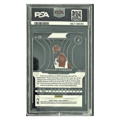 Anthony Edwards PSA 10 2020 Panini Prizm Rookie RC Card #258