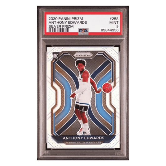 Anthony Edwards PSA 9 2020 Panini Prizm Silver Rookie RC Card #258