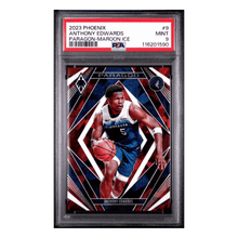 Anthony Edwards PSA 9 2023 Panini Phoenix Paragon Maroon Ice #d /275 Card #9