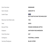 Anthony Richardson PSA 10 2023 Panini Donruss Optic Blue Hyper Rated Rookie Card #247