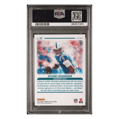 Anthony Richardson PSA 10 2023 Panini Donruss Optic Mythical Rookie RC Card #22