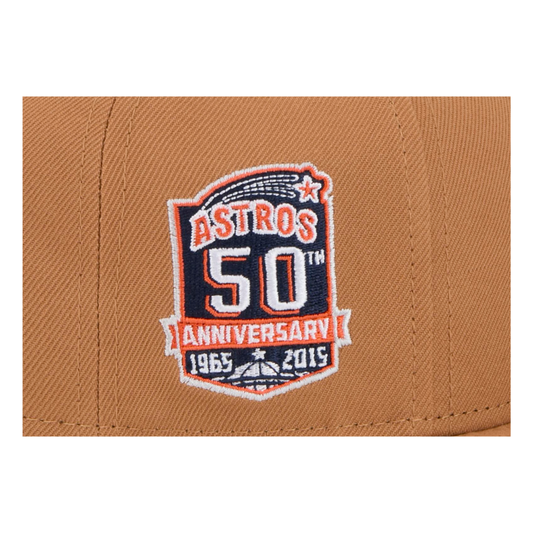 Houston Astros Official Team Color New Era Tan Color Pack 9FIFTY Adjustable Snapback Hat with Side Patch