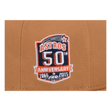 Houston Astros Official Team Color New Era Tan Color Pack 9FIFTY Adjustable Snapback Hat with Side Patch