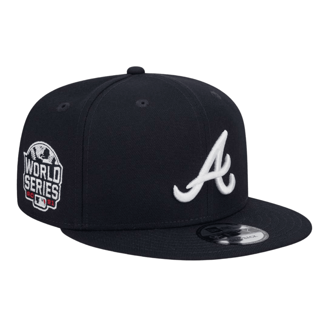 Atlanta Braves 2021 World Series Patch New Era Navy 9FIFTY Adjustable Snapback Hat