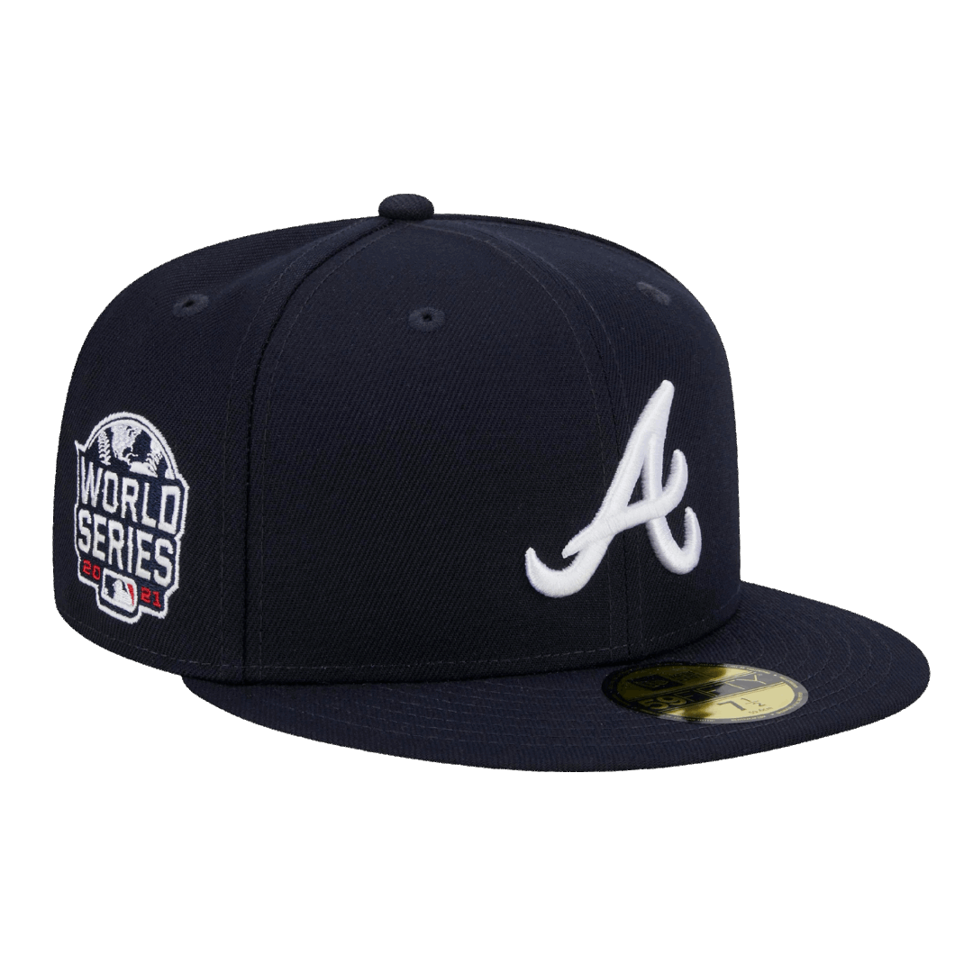 Atlanta Braves 2021 World Series Side Patch New Era Navy 59FIFTY Fitted Hat
