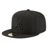 Atlanta Braves Black on Black New Era 59FIFTY Fitted Hat