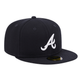 Atlanta Braves Official Team Color New Era Navy 59FIFTY Fitted Hat