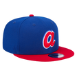 Atlanta Braves Cooperstown Collection New Era Royal/Red 9FIFTY Adjustable Snapback Hat